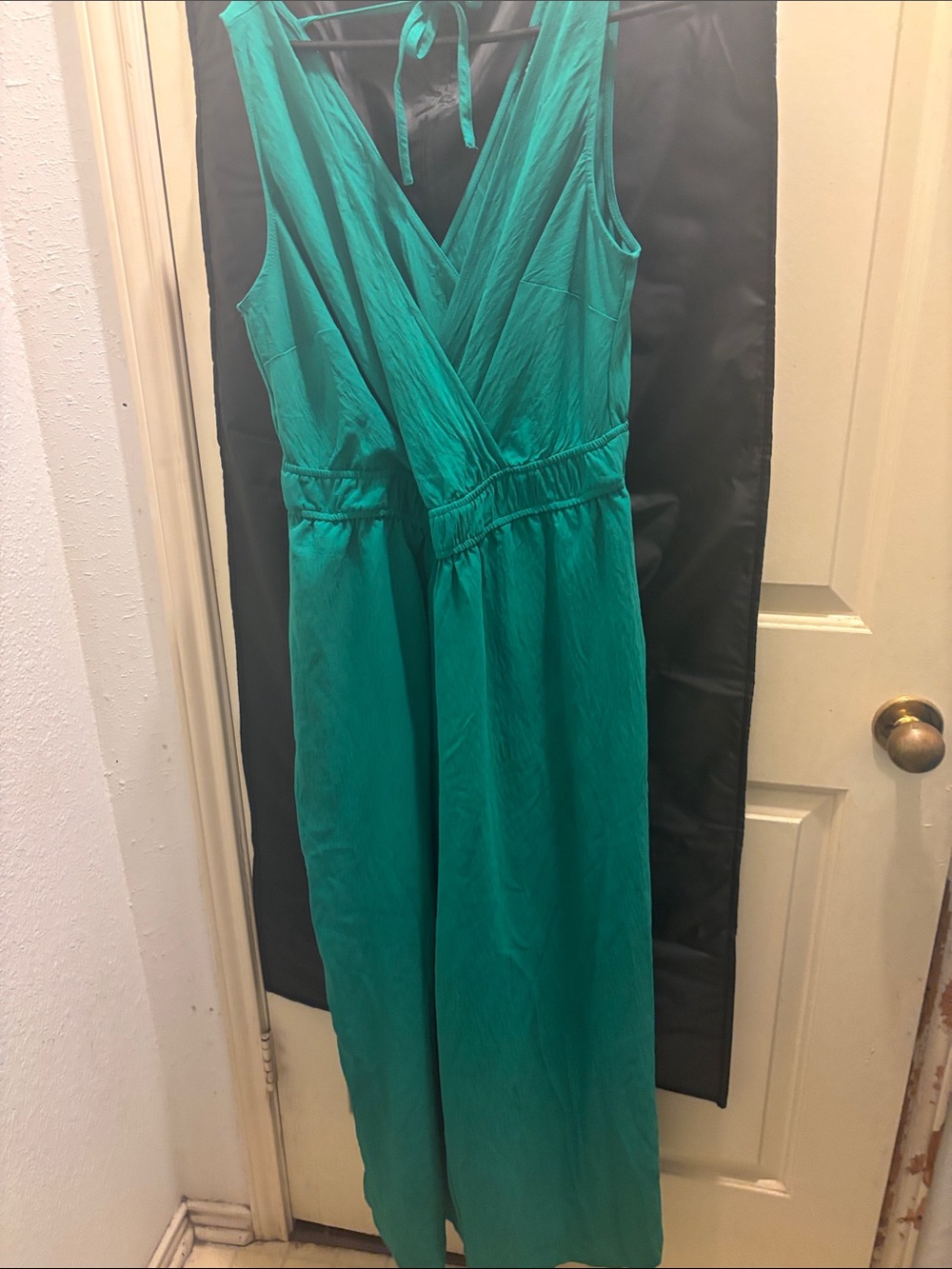 torrid Teal Sleeveless Wrap Jumpsuit